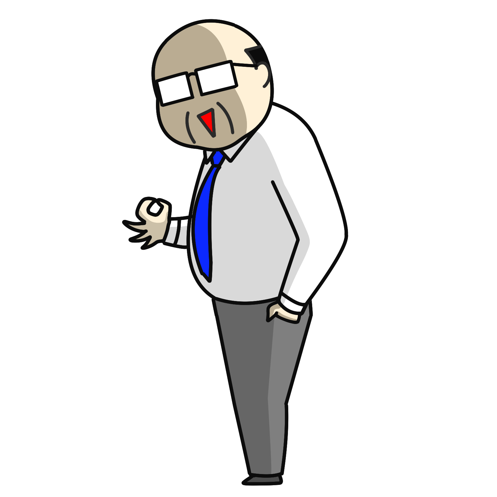 野田社会保険労務士事務所:ブログ「グーサインするおやじ」イラスト